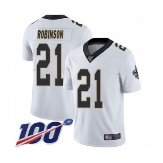 Men's New Orleans Saints #21 Patrick Robinson White Vapor Untouchable Limited Player 100th Season Football Jersey - Ujersey