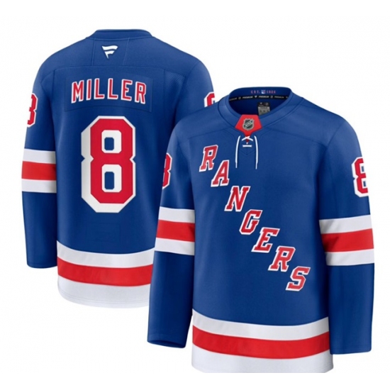 Men's New York Rangers #8 J.T. Miller Royal 2024-25 Home Stitched Hockey Jersey - Ujersey