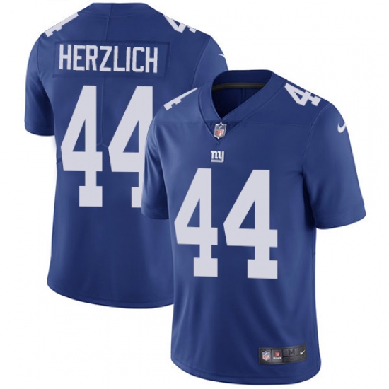 Youth Nike New York Giants #44 Mark Herzlich Royal Blue Team Color Vapor Untouchable Limited Player NFL Jersey - Ujersey