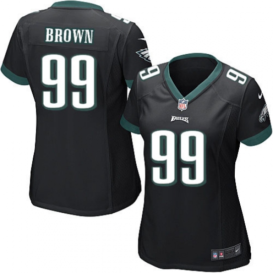 Women's Nike Philadelphia Eagles #99 Jerome Brown Game Black Alternate NFL Jersey - Ujersey