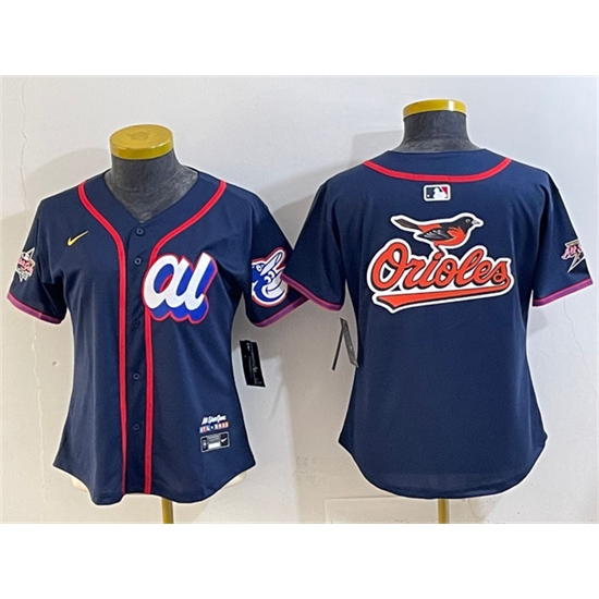Youth American League Baltimore Orioles Team Big Logo Navy 2025 All-Star Edition Limited Stitched Baseball Jersey - Ujersey