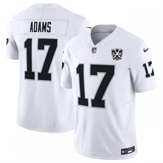 Men's Las Vegas Raiders #17 Davante Adams White 2024 F.U.S.E 65th Anniversary Vapor Stitched Football Jersey - Ujersey