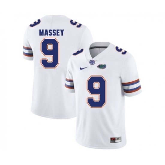 Florida Gators 9 Dre Massey White College Football Jersey - Ujersey