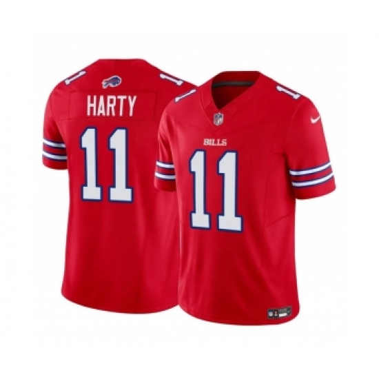 Men's Nike Buffalo Bills #11 Deonte Harty Red 2023 F.U.S.E. Vapor Untouchable Limited Football Stitched Jersey