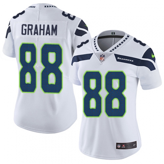 Women's Nike Seattle Seahawks #88 Jimmy Graham White Vapor Untouchable Limited Player NFL Jersey - Ujersey