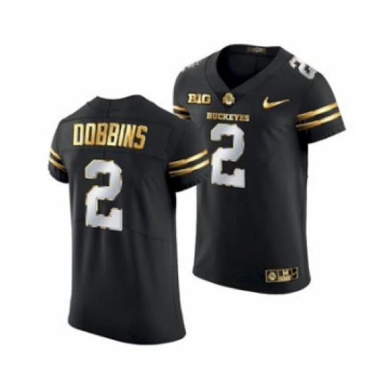 Men's Ohio State Buckeyes J.K. Dobbins Black Golden Edition Jersey 2020-21 - Ujersey