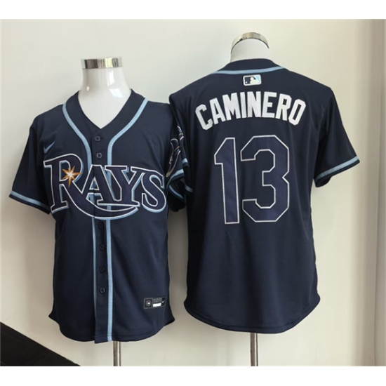 Men's Tampa Bay Rays #13 Junior Caminero Navy 2026 Limited Stitched Baseball Jersey - Ujersey