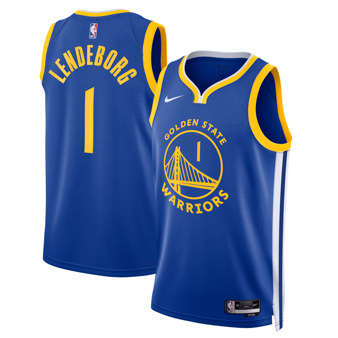 Unisex Golden State Warriors Yaxel Lendeborg Nike Royal Swingman Jersey - Icon Edition - Ujersey