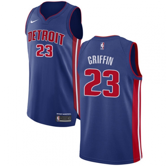Men's Nike Detroit Pistons #23 Blake Griffin Authentic Royal Blue NBA Jersey - Icon Edition - Ujersey
