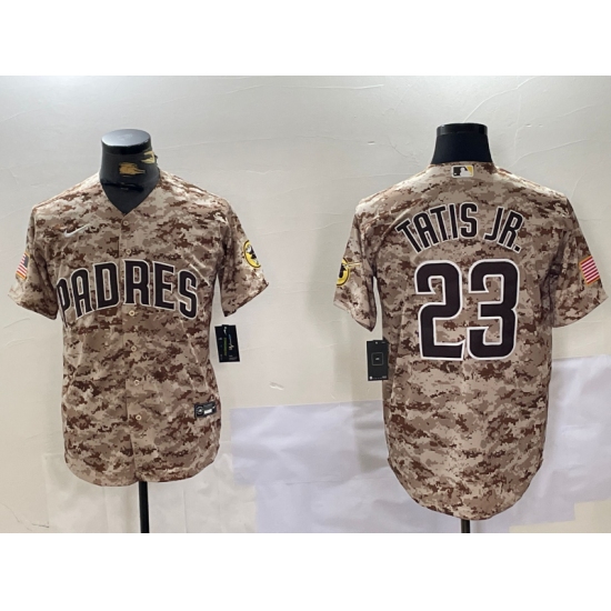 Men's San Diego Padres #23 Fernando Tatis Jr Camo Stitched Cool Base Nike Jersey - Ujersey