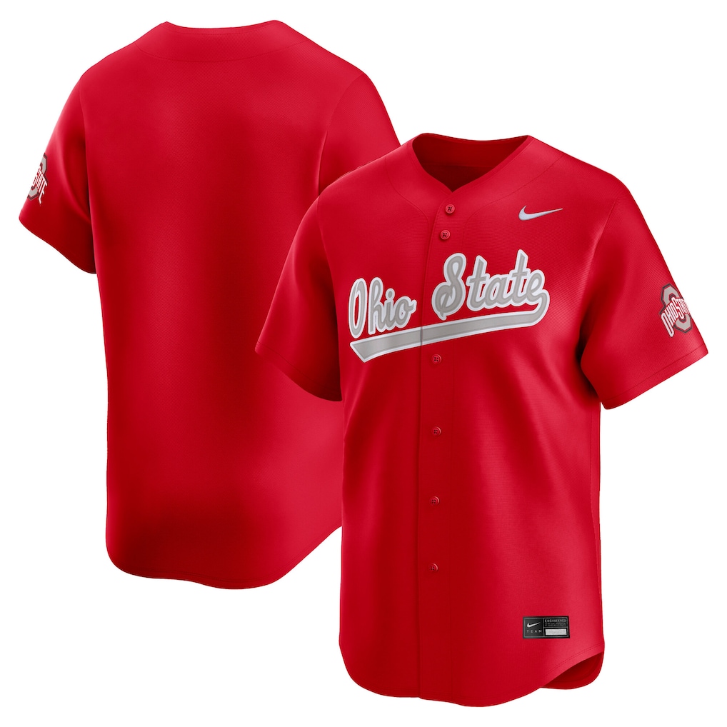 Men's Nike Scarlet Ohio State Buckeyes Baseball Limited Jersey