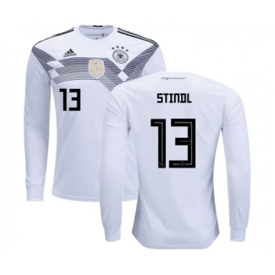 Germany #13 Stindl Home Long Sleeves Kid Soccer Country Jersey