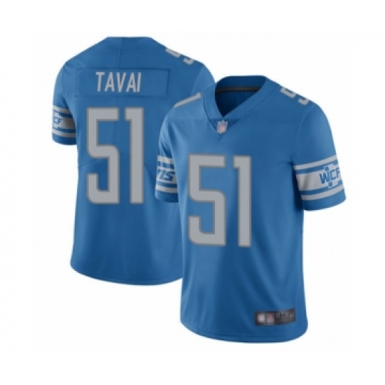 Men's Detroit Lions #51 Jahlani Tavai Blue Team Color Vapor Untouchable Limited Player Football Jersey - Ujersey