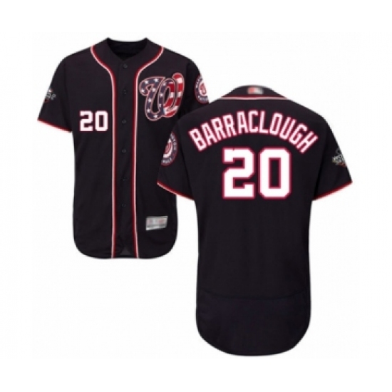 Men's Washington Nationals #20 Kyle Barraclough Navy Blue Alternate Flex Base Authentic Collection 2019 World Series Bound Baseball Jersey - Ujersey