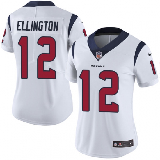 Women's Nike Houston Texans #12 Bruce Ellington White Vapor Untouchable Elite Player NFL Jersey - Ujersey