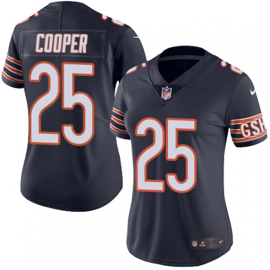 Women's Nike Chicago Bears #25 Marcus Cooper Navy Blue Team Color Vapor Untouchable Limited Player NFL Jersey - Ujersey