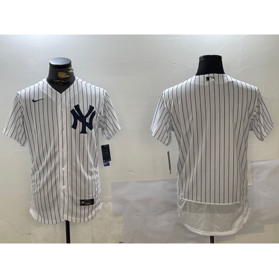 Men's New York Yankees Blank White 2024 Flex Base Stitched Jersey - Ujersey