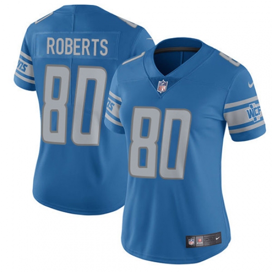 Women's Nike Detroit Lions #80 Michael Roberts Elite Light Blue Team Color NFL Jersey - Ujersey