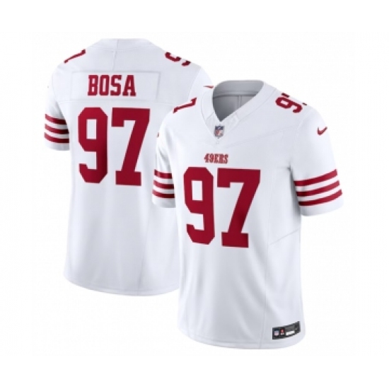 Men's Nike San Francisco 49ers #97 Nick Bosa White 2023 F.U.S.E. Vapor Untouchable Limited Stitched Football Jersey - Ujersey