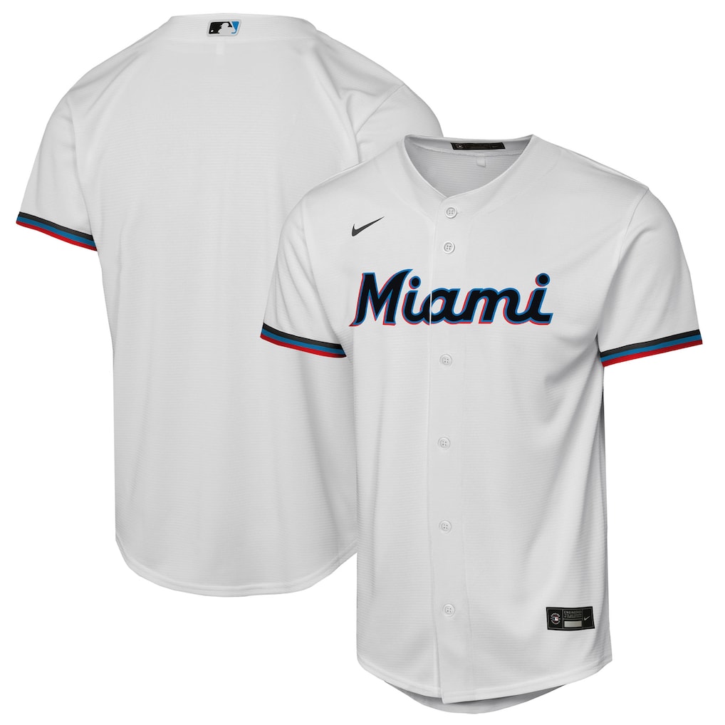 Youth Miami Marlins  Nike White Home Replica Jersey - Ujersey