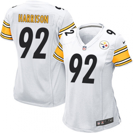 Women's Nike Pittsburgh Steelers #92 James Harrison Game White NFL Jersey - Ujersey