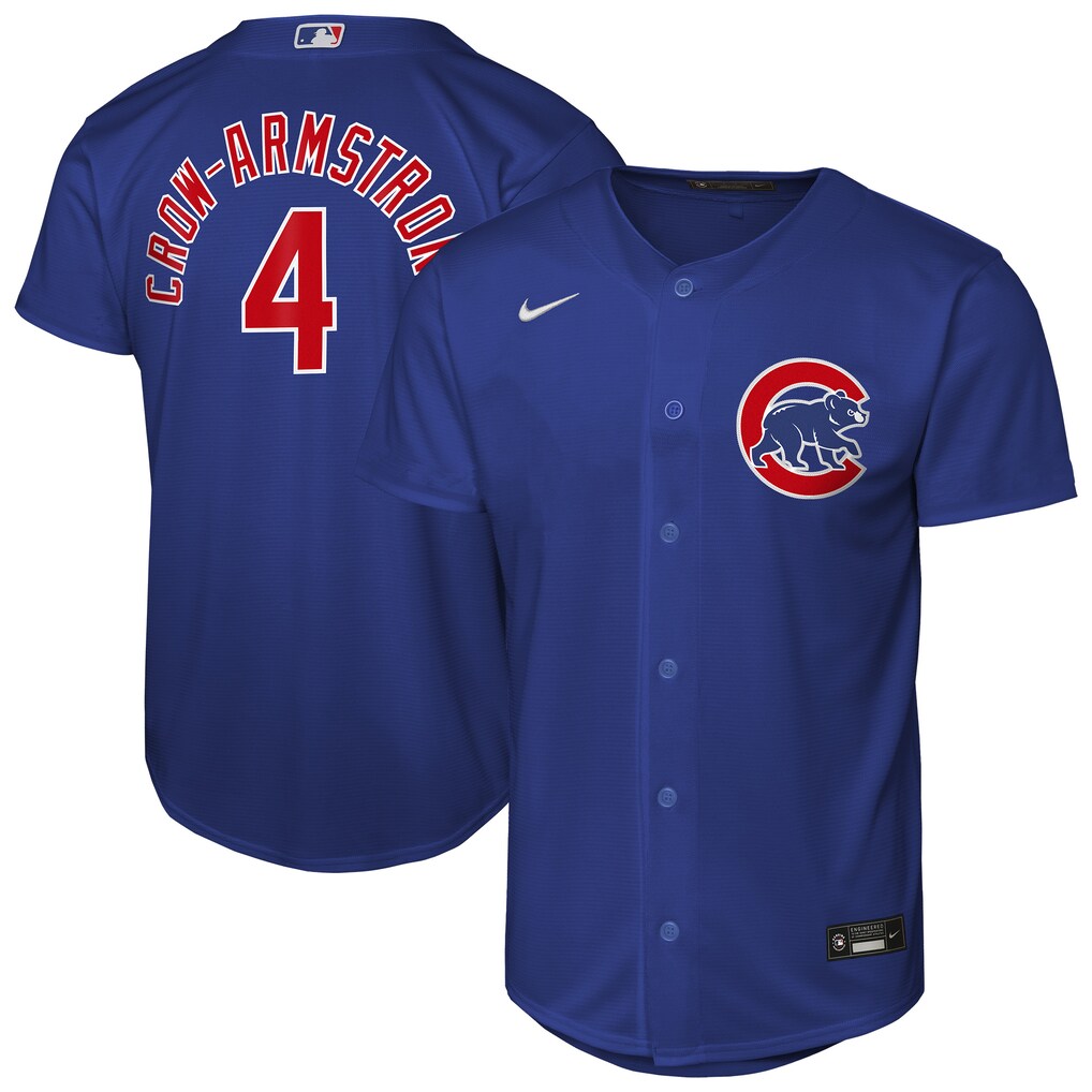 Youth Chicago Cubs Pete Crow-Armstrong Nike Rush Blue Alternate Replica Jersey - SUjersey01