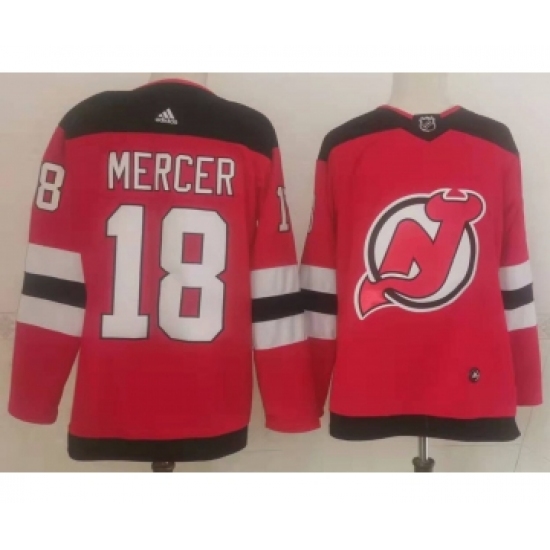Men's New Jersey Devils #18 Dawson Mercer Red Authentic Jersey - Ujersey