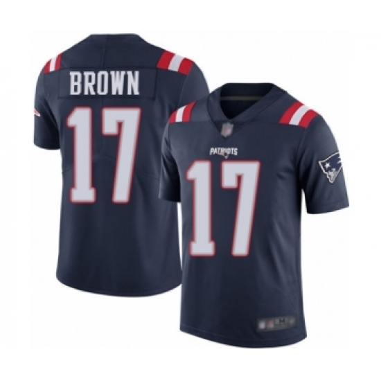 Youth New England Patriots #17 Antonio Brown Limited Navy Blue Rush Vapor Untouchable Football Jersey - Ujersey