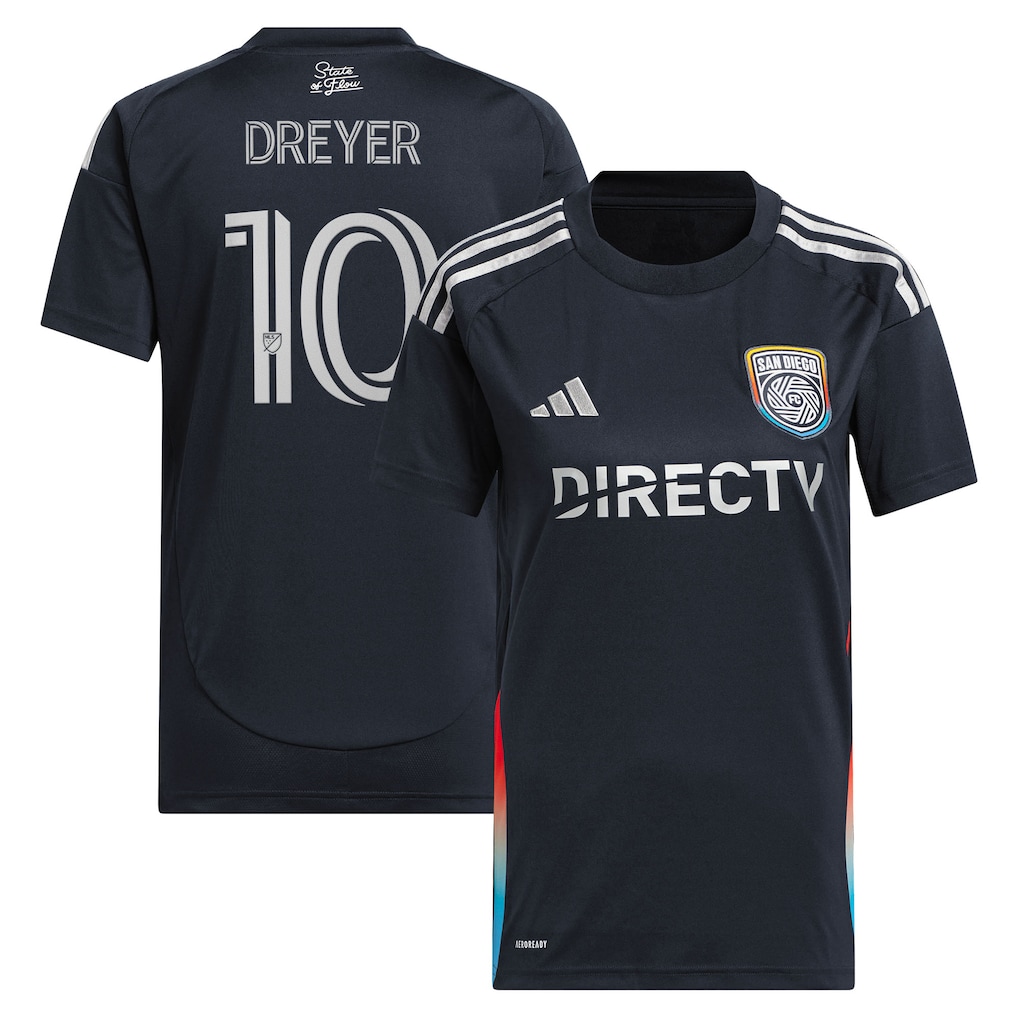 Women's San Diego FC Anders Dreyer adidas Navy 2025 State of Flow Replica Jersey