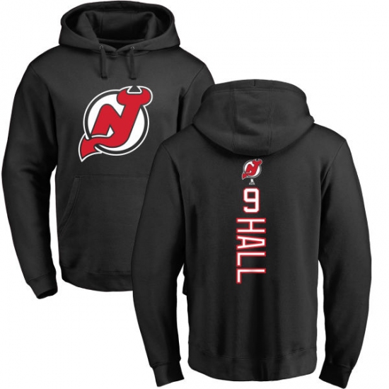 NHL Adidas New Jersey Devils #9 Taylor Hall Black Backer Pullover Hoodie - ujerseystore