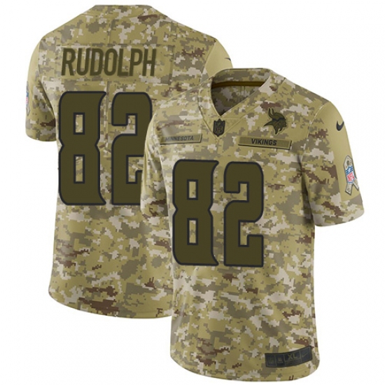 Men's Nike Minnesota Vikings #82 Kyle Rudolph Limited Camo 2018 Salute to Service NFL Jersey - Ujersey