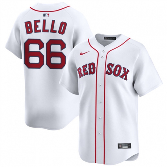 Men's Boston Red Sox #66 Brayan Bello White 2024 Home Limited Stitched Baseball Jersey - Ujersey