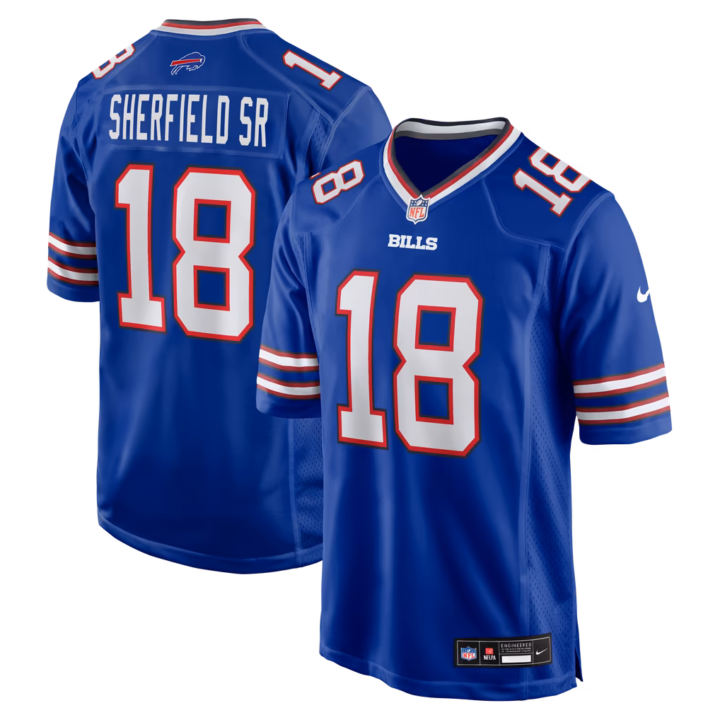 Men's Buffalo Bills Trent Sherfield Sr. Nike Royal Team Game Jersey