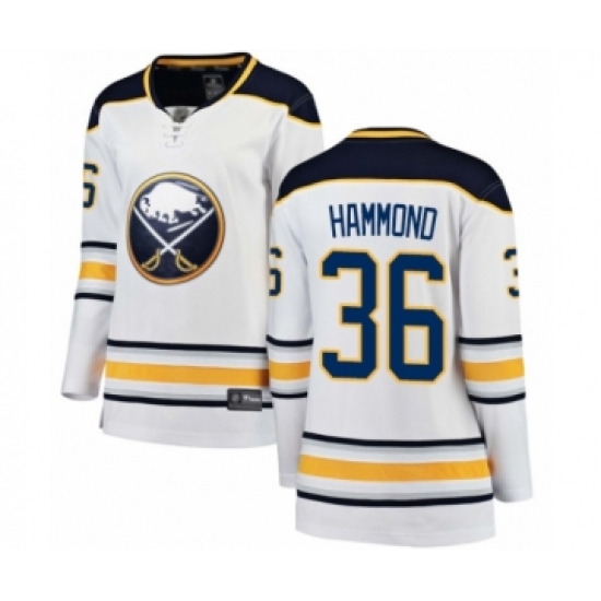 Women's Buffalo Sabres #36 Andrew Hammond Fanatics Branded White Away Breakaway Hockey Jersey - Ujersey