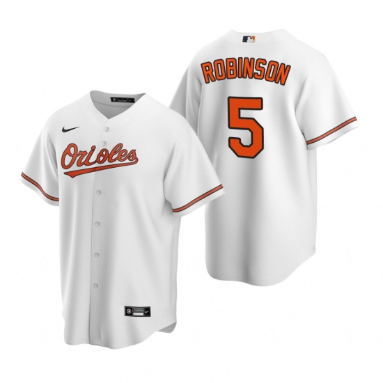 Men's Nike Baltimore Orioles #5 Brooks Robinson White Home Stitched Baseball Jersey - Ujersey