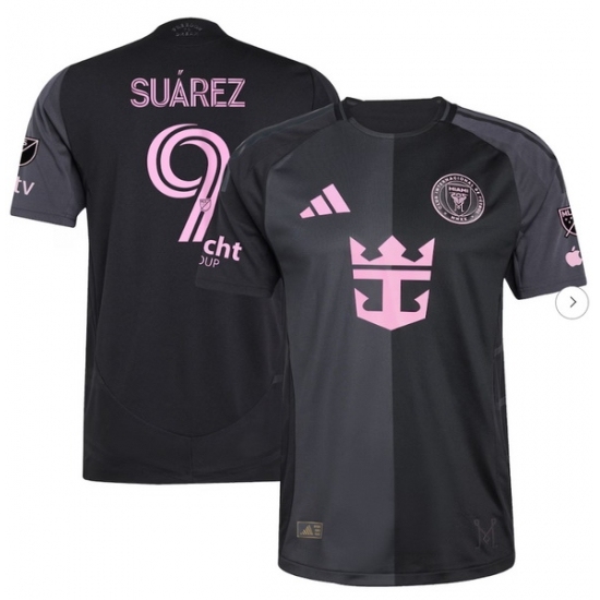 Men's Inter Miami CF Luis Suárez adidas Black 2025 The Fortitude Kit Authentic Player Jersey - Ujersey