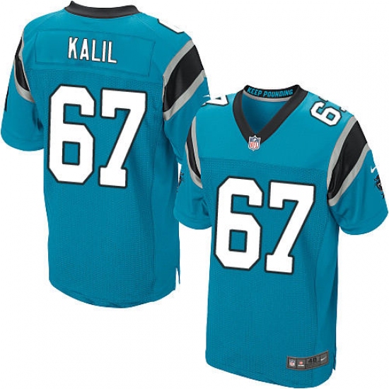 Men's Nike Carolina Panthers #67 Ryan Kalil Elite Blue Alternate NFL Jersey - Ujersey