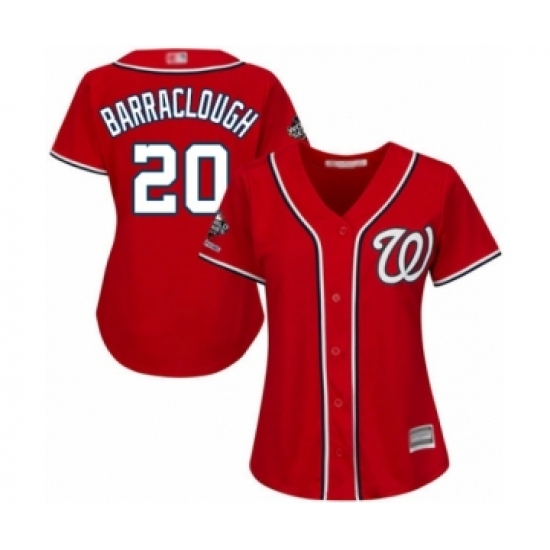 Women's Washington Nationals #20 Kyle Barraclough Authentic Red Alternate 1 Cool Base 2019 World Series Champions Baseball Jersey - Ujersey