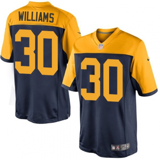 Men's Nike Green Bay Packers #30 Jamaal Williams Limited Navy Blue Alternate NFL Jersey - Ujersey