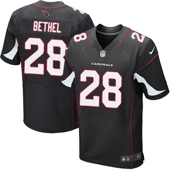 Men's Nike Arizona Cardinals #28 Justin Bethel Elite Black Alternate NFL Jersey - Ujersey