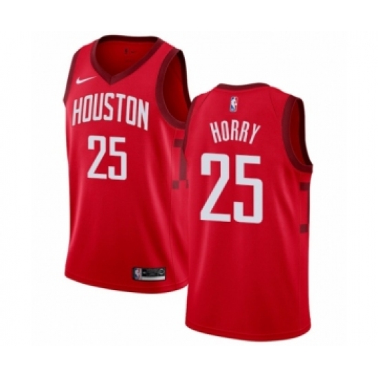 Women's Nike Houston Rockets #25 Robert Horry Red Swingman Jersey - Earned Edition - Ujersey