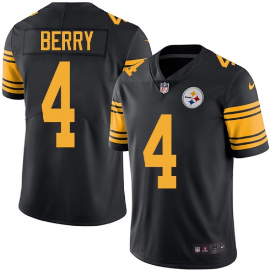 Youth Nike Pittsburgh Steelers #4 Jordan Berry Elite Black Rush Vapor Untouchable NFL Jersey - Ujersey