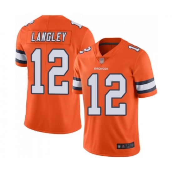 Youth Denver Broncos #12 Brendan Langley Limited Orange Rush Vapor Untouchable Football Jersey - Ujersey