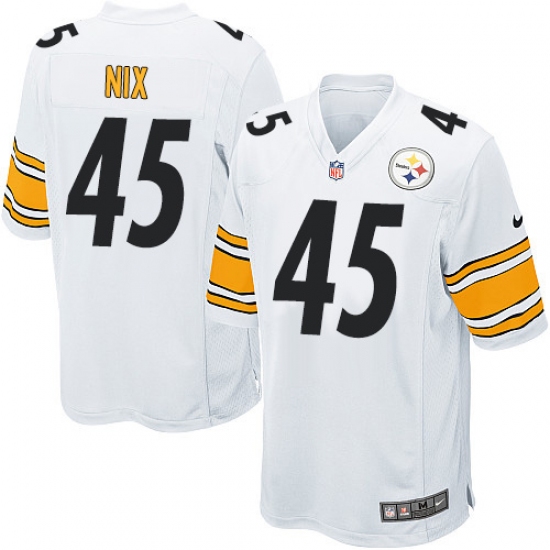 Men's Nike Pittsburgh Steelers #45 Roosevelt Nix Game White NFL Jersey - Ujersey