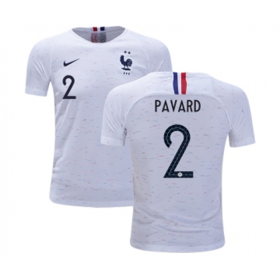 France #2 Pavard Away Kid Soccer Country Jersey