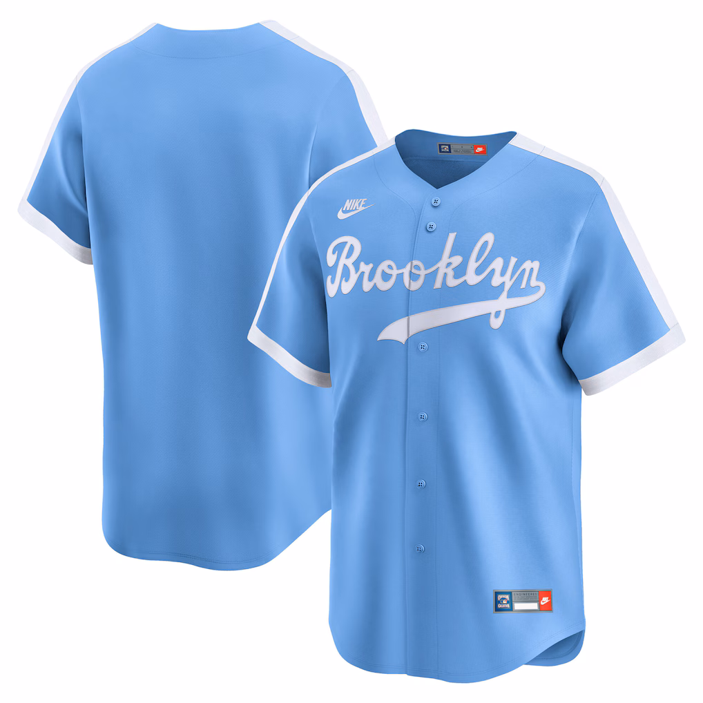 Men's Brooklyn Dodgers Nike Light Blue Cooperstown Collection Limited Jersey - ujerseystore