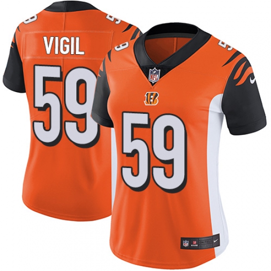 Women's Nike Cincinnati Bengals #59 Nick Vigil Vapor Untouchable Limited Orange Alternate NFL Jersey - Ujersey