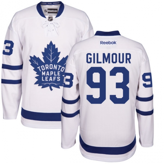 Women's Reebok Toronto Maple Leafs #93 Doug Gilmour Authentic White Away NHL Jersey - Ujersey