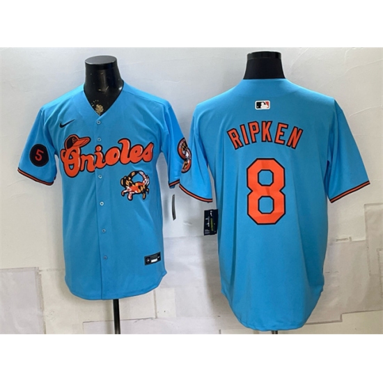 Men's Baltimore Orioles #8 Cal Ripken Jr. Blue With Vapor Premier Limited Stitched Baseball Jersey - Ujersey