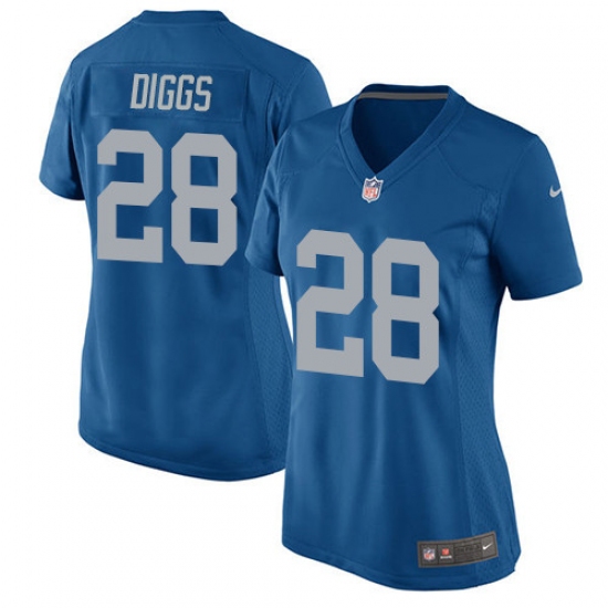 Women's Nike Detroit Lions #28 Quandre Diggs Game Blue Alternate NFL Jersey - Ujersey